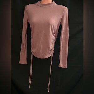 Urban Episode Women's Pink Long Sleeve Ruched Sides Top SZ X-Small